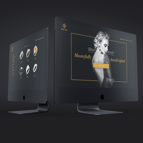 Jewelry website with the title 'Luxury e-commerce'