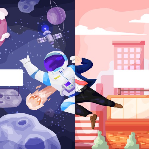 Skyline design with the title 'Illustration Project for 99designs' Direct Mail'