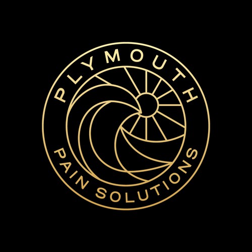 Linework design with the title 'Plymouth Pain Solutions designs concept'