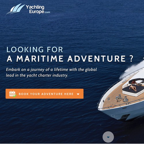 Booking website with the title 'A Yacht Booking website'