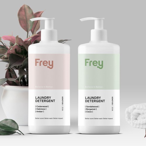 Laundry design with the title 'Laundry and Personal Care brand - label design'