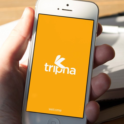 Flight design with the title 'Tripna Logo Design'
