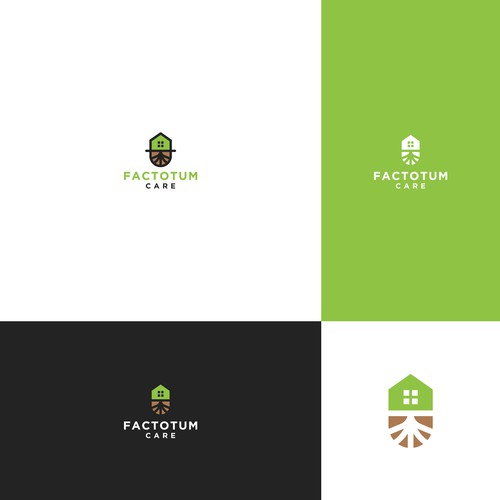 Home service logo with the title 'logo concept for factotum care'