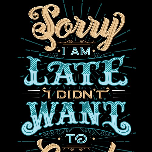 Classic t-shirt with the title 'Vintage Lettering'