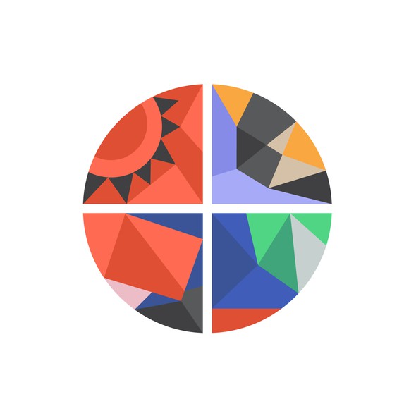 Abstract circle logo with the title 'instagram logo'