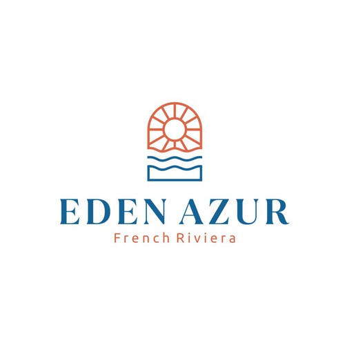 Beach logo with the title 'Eden Azur Logo'