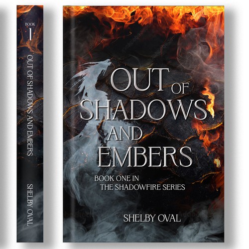 Dragon book cover with the title 'Fantasy Fiction Book Cover. Paperback'