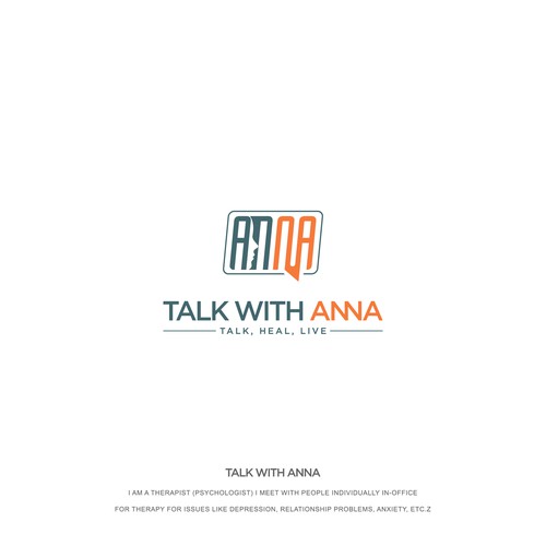 Psychiatry logo with the title 'Bold logo for TALK WITH ANNA'