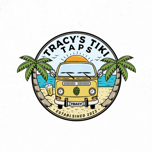 Hawaii logo with the title 'Colorful logo for beer bus.'