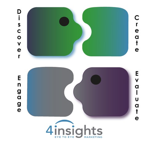 Marketing illustration with the title 'Winning marketing firm design'