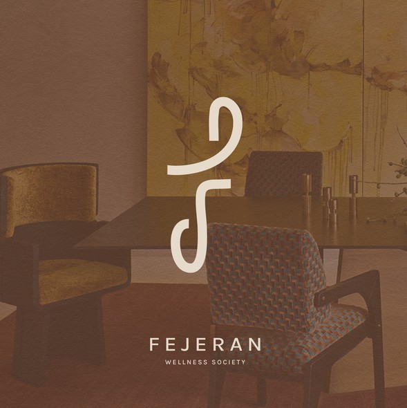 Spa design with the title 'Unique Monogram for Fejeran Wellness Society'