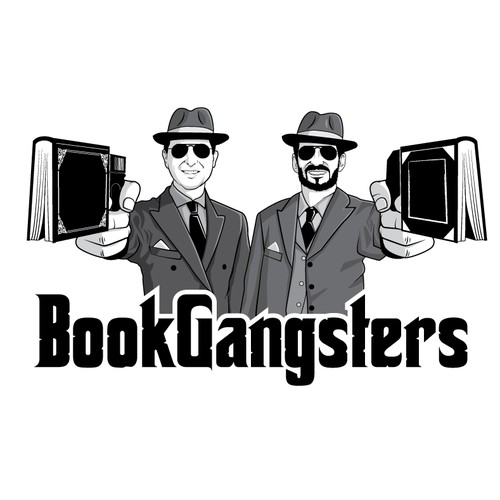Old school logo with the title 'Book Gangsters'
