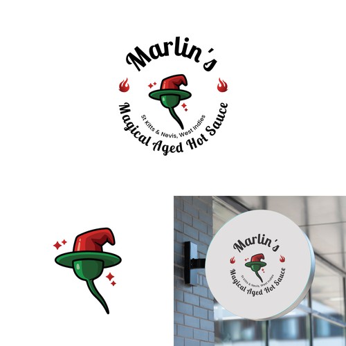 Chili pepper logo with the title 'Magic Chilli (wizard chilli)'