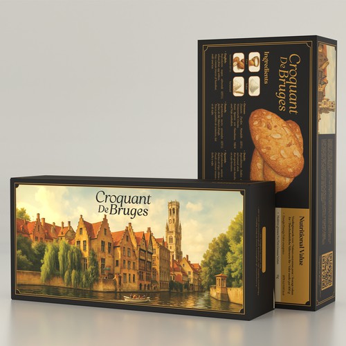 Biscuit design with the title 'Croquant de Bruges'