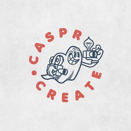 Ghost logo with the title 'Retro vintage logo concept for photography studio'