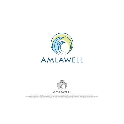 Herbal logo with the title 'AMLAWELL'