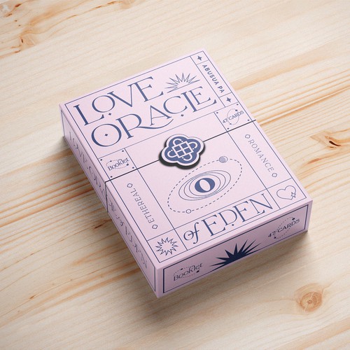 Ethereal design with the title 'Love Oracle of Eden'