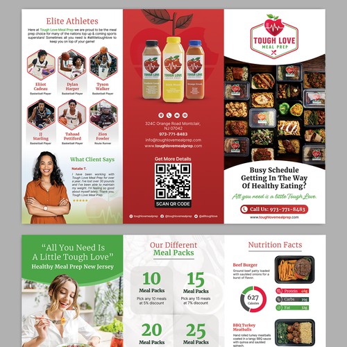 Tri-fold design with the title 'Trifold Brochure Design'