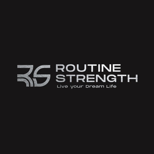Aesthetic logo with the title 'Routine Strength'