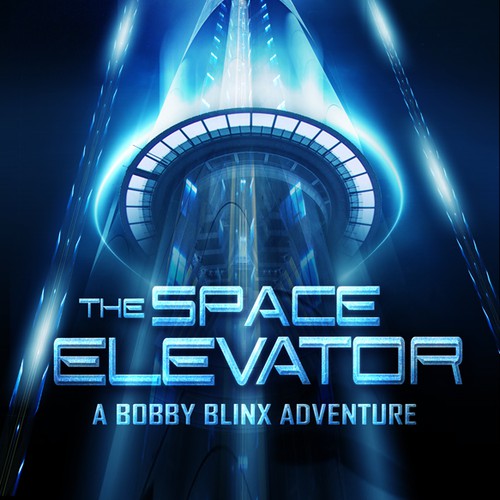 Spaceship design with the title 'Book Cover for an epic science fiction adventure.'