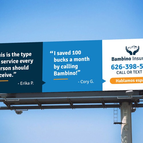 Contrast design with the title 'Bambino Billboard'