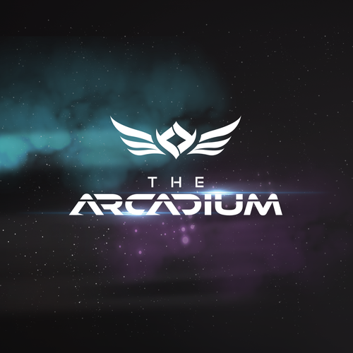 Sci-fi logo with the title 'Logo concept for The Arcadium'