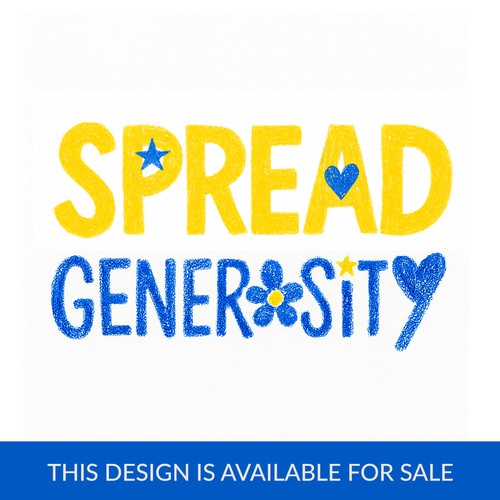 Fun t-shirt with the title 'Spread Generosity – Kindness Campaign T-Shirt Design (This Design Is Available For Sale) '
