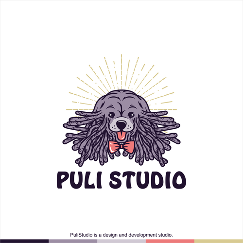 Creative-drawing logo with the title 'Logo concept for Puli Studio'