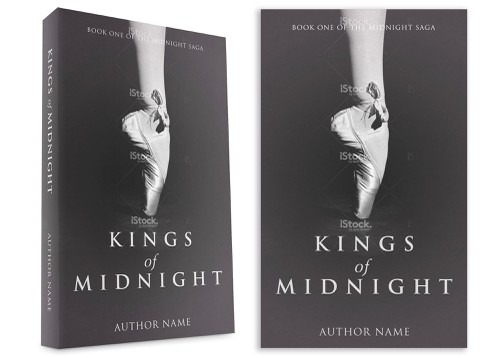 Black and white book cover with the title 'Kings of Midnight'