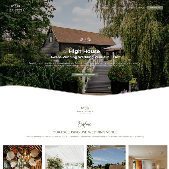 Website with the title 'High House Weddings'