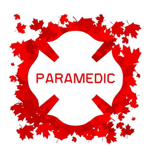 Maple design with the title 'T-shirt concept for Canadian paramedics'