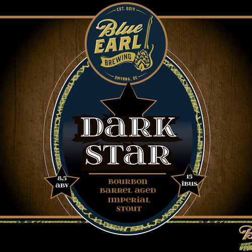 Dark label with the title 'Dark Star - Beer Label 2'