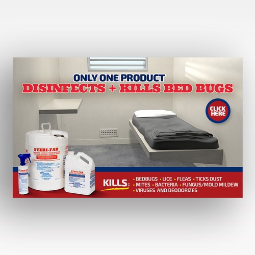 Bacteria design with the title 'Steri Fab Banner'