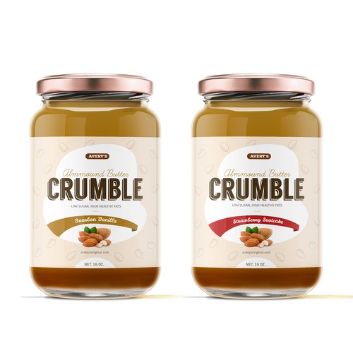Branding label with the title 'Crumble'