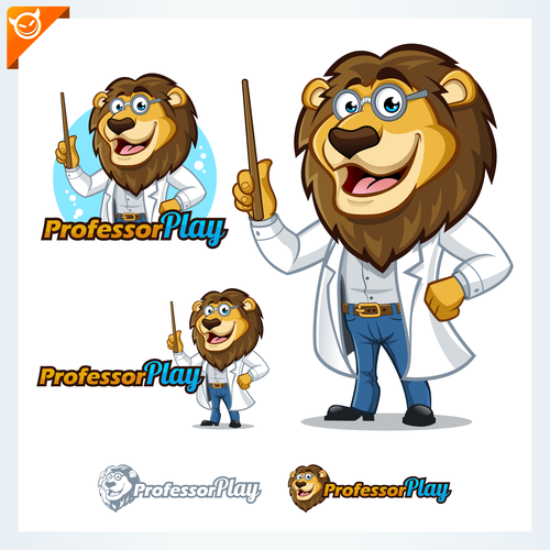 Lion design with the title 'Design a logo for an educational playground company'