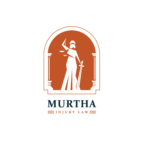 Law firm brand with the title 'Logo design for Murtha Injury Law'
