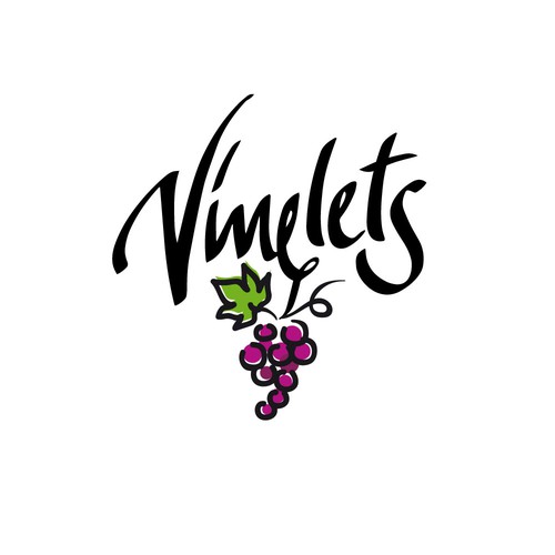 Grape logo with the title 'logo for a wine bottle brand '