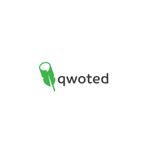 Writing logo with the title 'Qwoted'