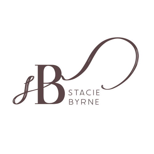 Brush lettering design with the title 'Monogram logo design'