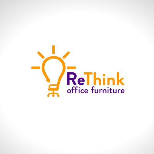 Chair design with the title 'ReThink logo concept'