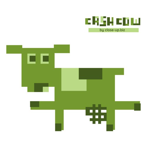 Pixel art design with the title 'Cash Cow'