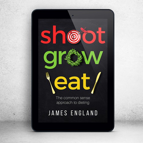 Diet design with the title 'Bold, eye-catching book cover design '