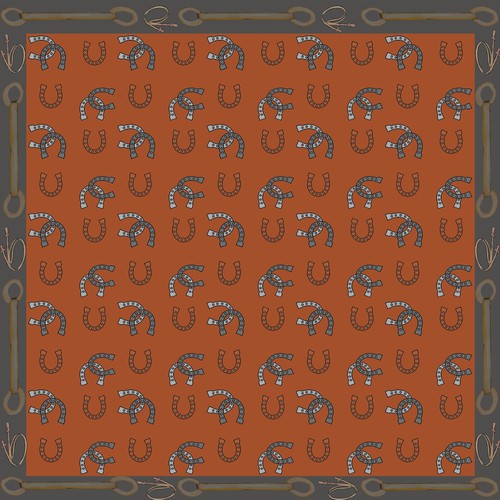 Horse artwork with the title 'Equestrian pattern'