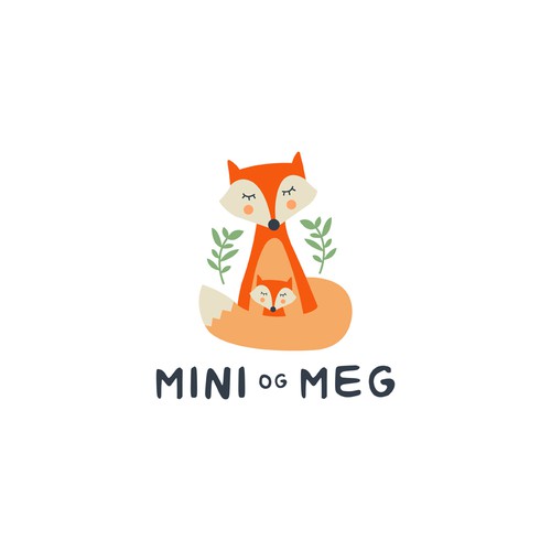 Kid's clothing logo with the title 'Mini og Meg'