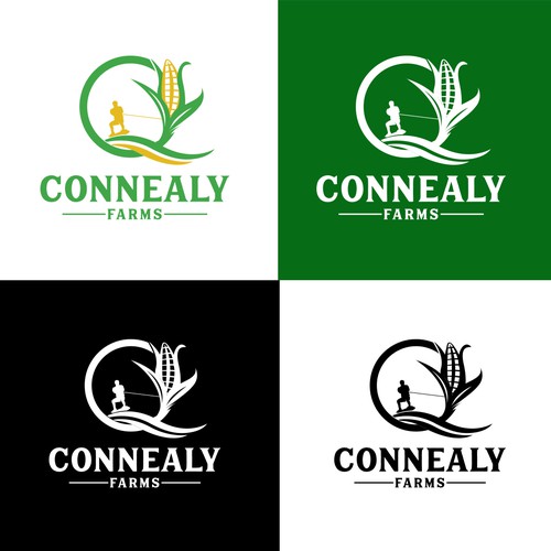 Corn logo with the title 'Connealy Farms logo'