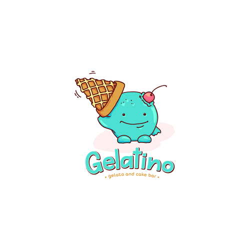 Gelato logo with the title 'Gelatino'