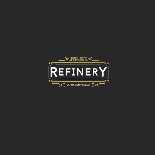 Art Deco logo with the title 'REFINERY'