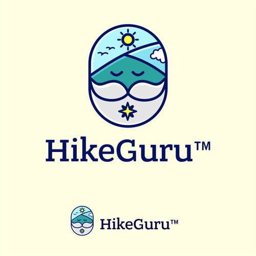Guru design with the title 'fun logo for hikeguru'