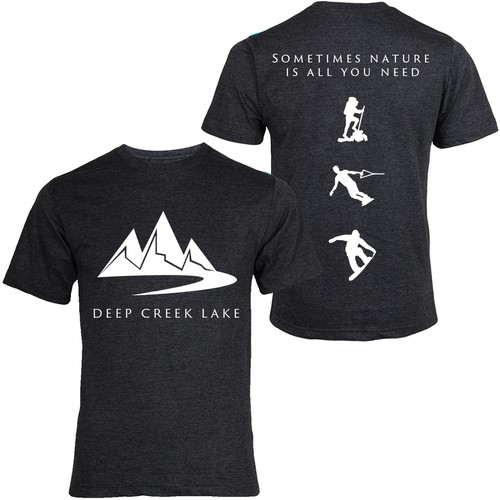 Activewear design with the title 'Deep Creek Lake - Resort T'