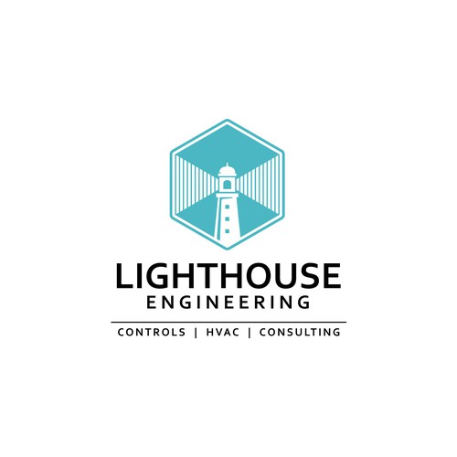 Consultant logo with the title 'Modern lighthouse logo for consultant and engineering'